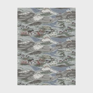 Arvidssons Textil Fjällängar stof Grijs/groen