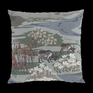 Arvidssons Textil Fjällängar kussenhoes 47x47 cm Grijs-groen