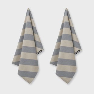 Humdakin Humdakin Recycled theedoek 45x70 cm 2-pack Blue candy