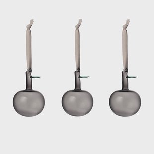 Iittala Iittala glazen appel Ø6 cm 3-pack Grijs