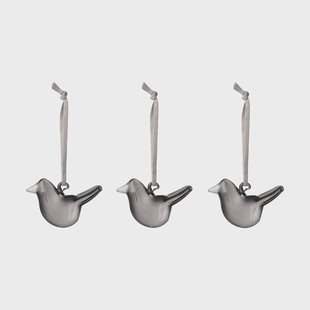 Iittala Iittala glazen vogel 3-pack Grijs