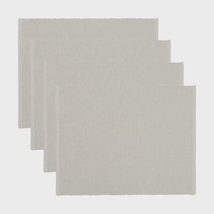 Linum Uni placemat 35x46 cm 4-pack Lichtgrijs