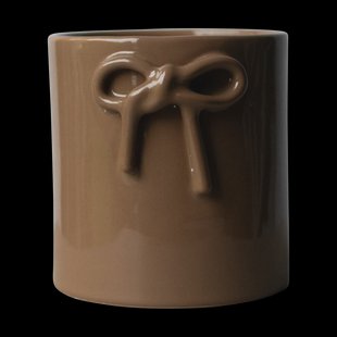 DBKD Bow pot Ø14 cm Shiny nougat