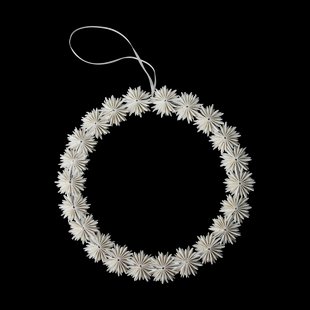 DBKD Paper flake krans kersthanger White