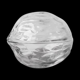 DBKD Walnut kom met deksel Clear