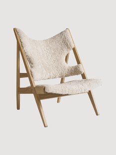 Loungestoel van schapenvacht Knitting