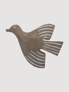 Handgemaakte wandhaak Lola Bird van espenhout