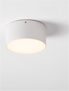 Nova Luce Judi - plafondlamp - Ø 12 x 6 cm - 10W LED incl. - IP65 - wit