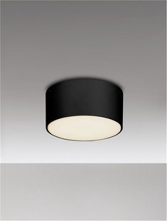 Nova Luce Judi - plafondlamp - Ø 12 x 6 cm - 10W LED incl. - IP65 - zwart