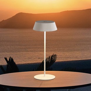 Mantra Iluminación Relax LED tafellamp met voet, wit, op batterijen, IP54