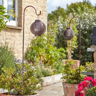 SMART GARDEN LED-zonne-aardpen Forli, vlameffect, set van 2, 93 cm, IP44