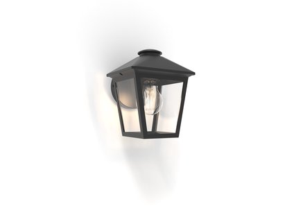 Lutec Zago - buiten wandverlichting - 16 x 16,3 x 19,9 cm - IP44 - zwart