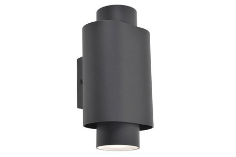 Lutec Cypres - buiten wandlamp - 9,6 x 10,9 x 20,2 cm - IP44 - donker grijs