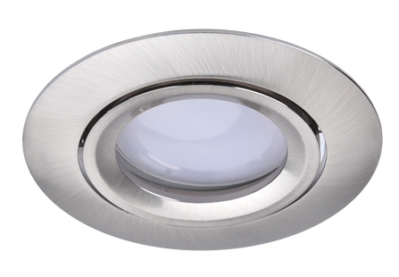 Lutec Scop - inbouwspot, set van 3 - Lutec Connect - Ø 84 mm, inbouwmaat Ø 75 mm - 4,7W LED incl. - dimfunctie en instelbare lichtkleur via app - RGB+W - geborsteld nikkel