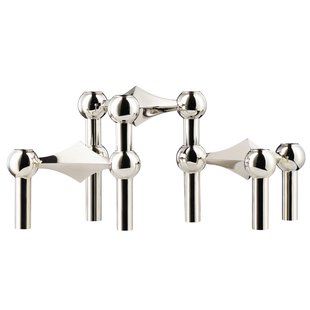 Stoff Nagel Stoff Nagel Kandelaar Set Van 3 Chroom