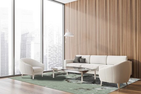 Jackie And The Fish - Late Shower Fresh Pistacchio - 200x295 cm Vloerkleed