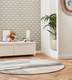 Scion - Vloerkleed Parwa Round Dusky Hues (outlet) - 150 cm rond