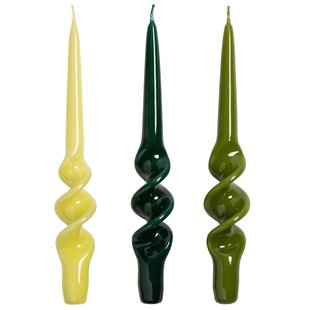 &amp;klevering Alpha Kaarsen Set Van 3 Green