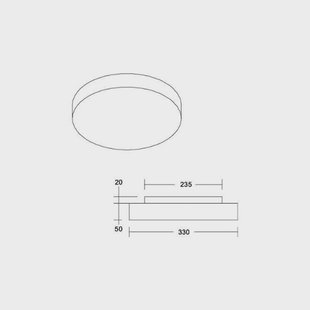 BRUMBERG LED plafondlamp Celtis Mini, 3.000 K, bruingrijs