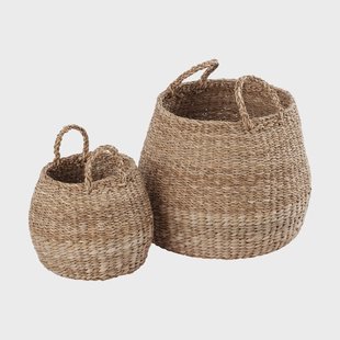 Dixie Esther opbergmand met handvat 2-pack Natural Dixie Esther opbergmand met handvat 2-pack Natural