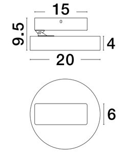 Nova Luce Perfect Profile - plafondlamp - Ø 20 x 9,5 cm - 20W dimbare LED incl. - wit