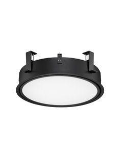 Nova Luce Perfect Profile Trimless - inbouwspot - Ø 440 mm, 420 mm inbouwmaat - 24W dimbare LED incl. - 3000K - zwart