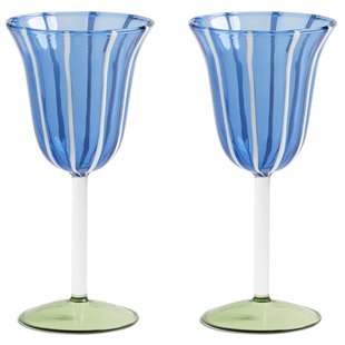 &amp;klevering Eve Wijnglazen Set Van 2 Blauw