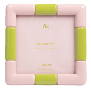 &amp;klevering Rift Fotolijst 13x13 Roze/geel