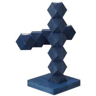 &amp;klevering Clean Cut Kandelaar 3 Blauw