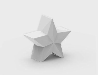 New Garden Nova 60 Christmas Star - tafellamp - 62 x 57 x 25,6 cm - 7W LED incl. - wit