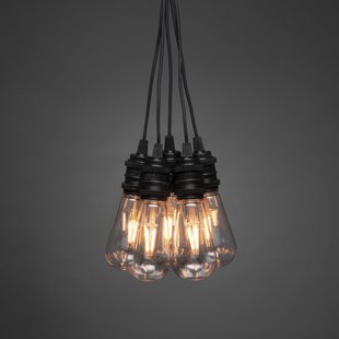 Konstsmide - decoratieve lichtsnoer met dimfunctie - verlengset - 9,15 meter lengte - 10 LED-lampen incl. - 7W - IP44 - zwart