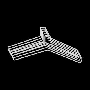 Scandi Living Edge hanger 5-pack White