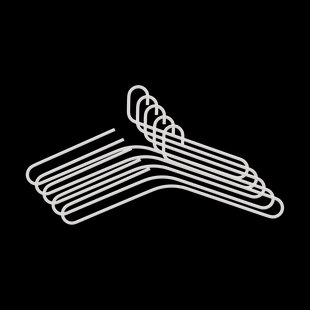 Scandi Living Smooth kledinghanger 5-pack White