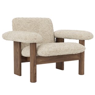 Audo Copenhagen Brasilia Low Back Fauteuil Walnoot Sheepskin Nature
