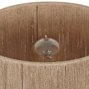 Trio Lighting Toba tafellamp, jute, hout, natuurlijke afwerking