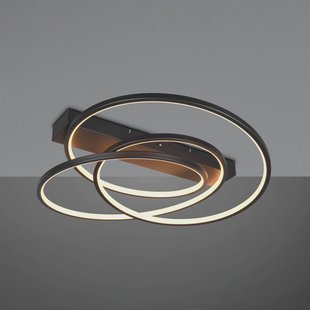 Trio Lighting Darvin plafondlamp, zwart, metaal, kunststof, CCT