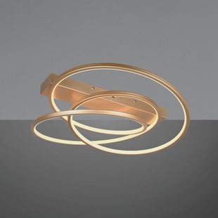 Trio Lighting Darvin plafondlamp, goudkleurig, metaal, kunststof CCT