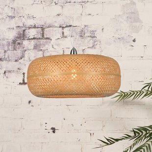 Good & Mojo Good &amp; Mojo Hanglamp Palawan, gedecentraliseerd, naturel, Ø 60 cm