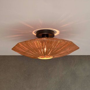 Good & Mojo Good &amp; Mojo Panama plafondlamp, bruin, Ø 45 cm, raffia