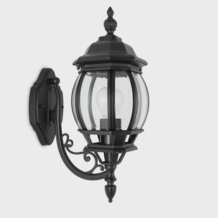 K.S. Verlichting Buitenwandlamp Andrew kristalglas staand zwart