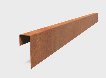 Cortenstaal overzetprofiel recht 230x5,4x15cm.