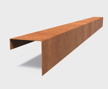 Cortenstaal overzetprofiel recht 230x15,4x15cm.