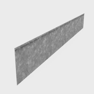 Kantopsluiting verzinkt staal geplet 230x0,3x29cm.