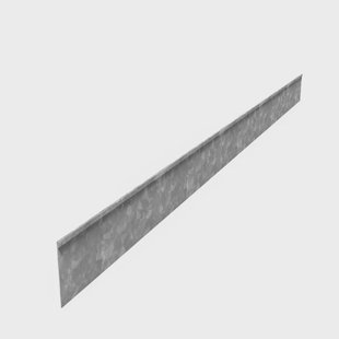 Kantopsluiting verzinkt staal geplet 230x0,2x15cm.