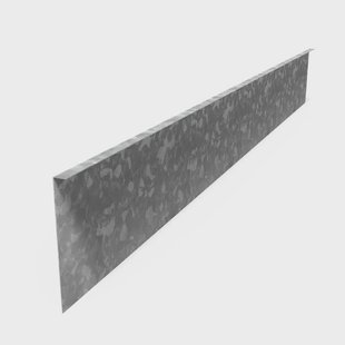 Kantopsluiting verzinkt staal gezet 230x0,2x29cm.