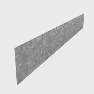 Kantopsluiting verzinkt staal recht 230x0,3x29cm.