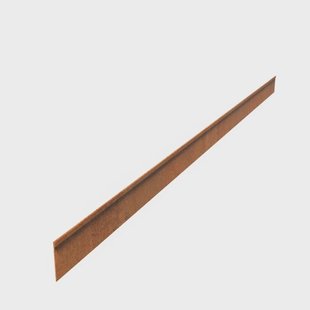 Kantopsluiting cortenstaal geplet 230x0,2x10cm.