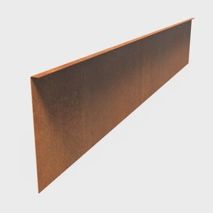 Kantopsluiting cortenstaal gezet 230x0,2x39cm.