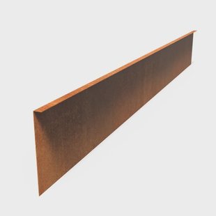 Kantopsluiting cortenstaal gezet 230x0,2x29cm.