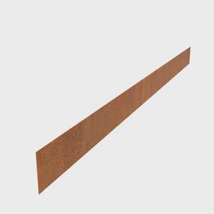 Kantopsluiting cortenstaal recht 230x0,2x15cm.